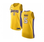 Youth Nike Los Angeles Lakers #5 Josh Hart Authentic Gold Home NBA Jersey - Icon Edition