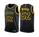 Youth Nike Los Angeles Lakers #52 Jamaal Wilkes Swingman Black NBA Jersey - City Edition