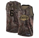 Youth Nike Los Angeles Lakers #6 Lance Stephenson Swingman Camo Realtree Collection NBA Jersey