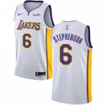 Youth Nike Los Angeles Lakers #6 Lance Stephenson Swingman White NBA Jersey - Association Edition
