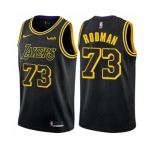 Youth Nike Los Angeles Lakers #73 Dennis Rodman Swingman Black NBA Jersey - City Edition