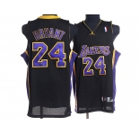 youth nba los angeles lakers #24 kobe bryant black(blue number)