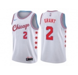 Men Nike Chicago Bulls #2 Jerian Grant Authentic White NBA Jersey - City Edition