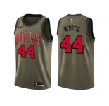 Men Nike Chicago Bulls #44 Nikola Mirotic Green Salute to Service NBA Swingman Jersey