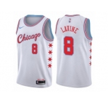Men Nike Chicago Bulls #8 Zach LaVine Authentic White NBA Jersey - City Edition