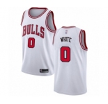 Men's Chicago Bulls #0 Coby White Authentic White Basketball Jersey - Association Edition