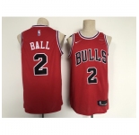 Men's Chicago Bulls #2 Lonzo Ball Red Stitched Basketball Jersey
