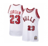 Men's Chicago Bulls #23 Michael Jordan White 1984-85 Throwback Stitched Basketball Jersey