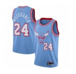 Men's Chicago Bulls #24 Lauri Markkanen Authentic Blue Basketball Jersey - 2019-20 City Edition