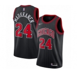 Men's Chicago Bulls #24 Lauri Markkanen Swingman Black Finished Basketball Jersey - Statement Edition