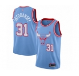 Men's Chicago Bulls #31 Tomas Satoransky Authentic Blue Basketball Jersey - 2019-20 City Edition