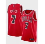 Men's Chicago Bulls #7 Jalen Smith Red 2024 Icon Edition Stitched Basketball Jersey