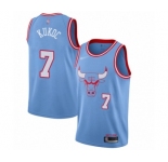 Men's Chicago Bulls #7 Toni Kukoc Authentic Blue Basketball Jersey - 2019-20 City Edition