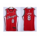 Men's Chicago Bulls  #8 Zach LaVine 75th Anniversary Red Edition Swingman Stitched Basketball Jersey