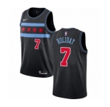 Men's Nike Chicago Bulls #7 Justin Holiday Swingman Black NBA Jersey - City Edition