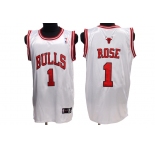 nba chicago bulls #1 rose white