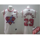 nba chicago bulls #23 flightman white[飞人][signature]