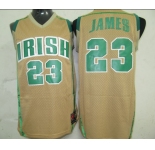 nba chicago bulls #23 jordan gold( green number)
