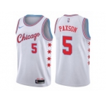 Women Nike Chicago Bulls #5 John Paxson Swingman White NBA Jersey - City Edition