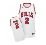Women's Adidas Chicago Bulls #2 Jerian Grant Swingman White Home NBA Jersey