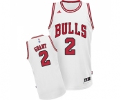 Women's Adidas Chicago Bulls #2 Jerian Grant Swingman White Home NBA Jersey