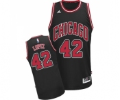Women's Adidas Chicago Bulls #42 Robin Lopez Swingman Black Alternate NBA Jersey