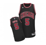 Women's Adidas Chicago Bulls #5 Bobby Portis Swingman Black Alternate NBA Jersey