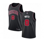 Women's Chicago Bulls #0 Coby White Authentic Black Basketball Jersey Statement Edition