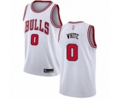 Women's Chicago Bulls #0 Coby White Authentic White Basketball Jersey - Association Edition