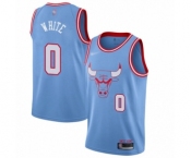 Women's Chicago Bulls #0 Coby White Swingman Blue Basketball Jersey - 2019-20 City Edition