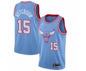 Women's Chicago Bulls #15 Chandler Hutchison Swingman Blue Basketball Jersey - 2019-20 City Edition