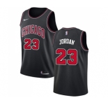 Women's Chicago Bulls #23 Michael Jordan Authentic Black Basketball Jersey Statement Edition