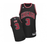Youth Adidas Chicago Bulls #3 Omer Asik Swingman Black Alternate NBA Jersey