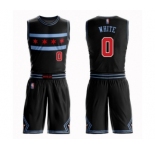 Youth Chicago Bulls #0 Coby White Swingman Black Basketball Suit Jersey - City Edition