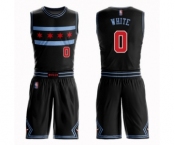 Youth Chicago Bulls #0 Coby White Swingman Black Basketball Suit Jersey - City Edition