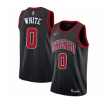 Youth Chicago Bulls #0 Coby White Swingman Black Finished Basketball Jersey - Statement Edition