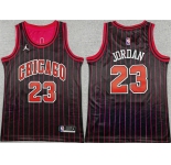 Youth Chicago Bulls #23 Michael Jordan Black City Edition Stitched Basketball Jersey