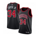 Youth Chicago Bulls #34 Wendell Carter Jr. Swingman Black Finished Basketball Jersey - Statement Edition