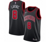 Youth Chicago Bulls #8 Zach LaVine Swingman Black Finished Basketball Jersey - Statement Edition