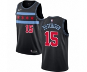 Youth Nike Chicago Bulls #15 Chandler Hutchison Swingman Black NBA Jersey - City Edition