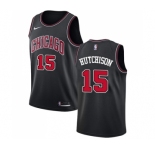 Youth Nike Chicago Bulls #15 Chandler Hutchison Swingman Black NBA Jersey Statement Edition