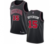 Youth Nike Chicago Bulls #15 Chandler Hutchison Swingman Black NBA Jersey Statement Edition