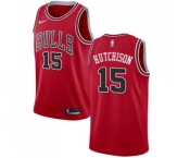 Youth Nike Chicago Bulls #15 Chandler Hutchison Swingman Red NBA Jersey - Icon Edition