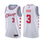 Youth Nike Chicago Bulls #3 Omer Asik Swingman White NBA Jersey - City Edition