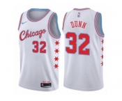 Youth Nike Chicago Bulls #32 Kris Dunn Swingman White NBA Jersey - City Edition