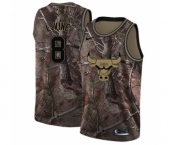 Youth Nike Chicago Bulls #8 Zach LaVine Swingman Camo Realtree Collection NBA Jersey