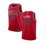 Youth Nike Chicago Bulls #8 Zach LaVine Swingman Red Road NBA Jersey - Icon Edition