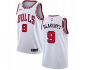 Youth Nike Chicago Bulls #9 Antonio Blakeney Swingman White NBA Jersey - Association Edition