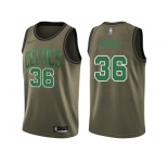 Men Nike Boston Celtics #36 Marcus Smart Green Salute to Service NBA Swingman Jersey