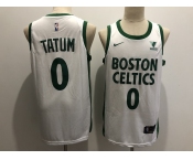 Men's Boston Celtics #0 Jayson Tatum Swingman White Basketball Jersey 2020-2021 City Edition